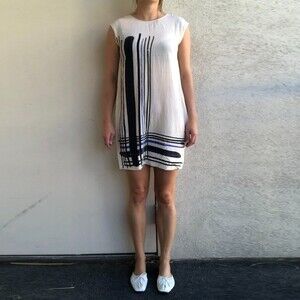 Rodier Natural Silk Dress - White - Size S
